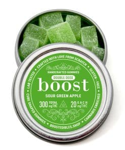 Boost Edibles Gummy - Sour Green Apple (300mg THC)