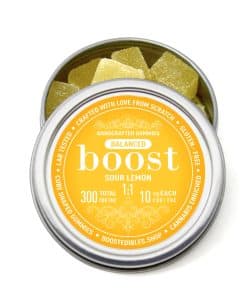 Boost Edibles Gummy - Sour Lemon (300mg CBD), CBD gummies, Edibles cbd