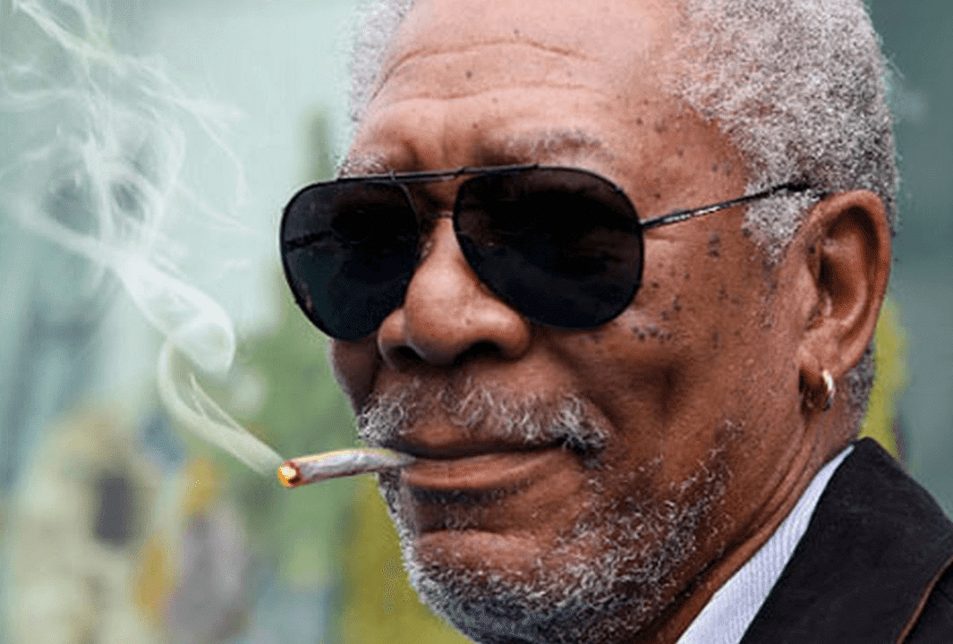 Morgan Freeman, Morgan Freeman smoking joint, Morgan Freeman smoking weed, Cannabis, Marijuana